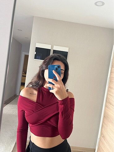 m Beden bordo Renk Omuz dekolteli Bluz