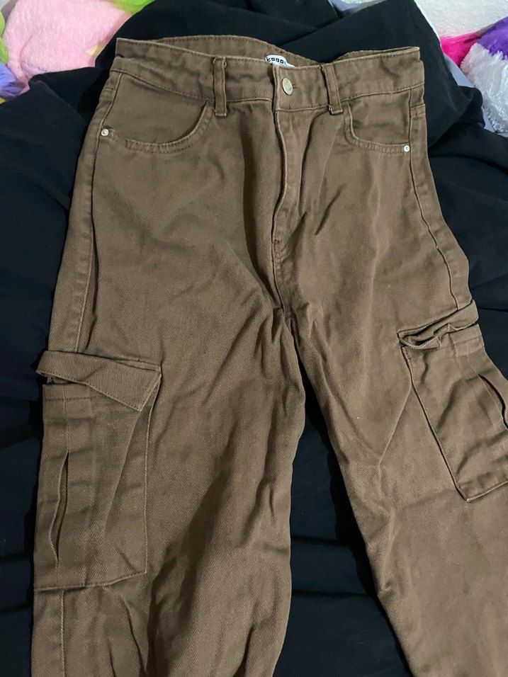 Kahverengi kargo pantalon - Görsel 2