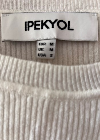 ipekyol IPEKYOL Beyaz Örgü Uzun Kollu Kadın Kazak