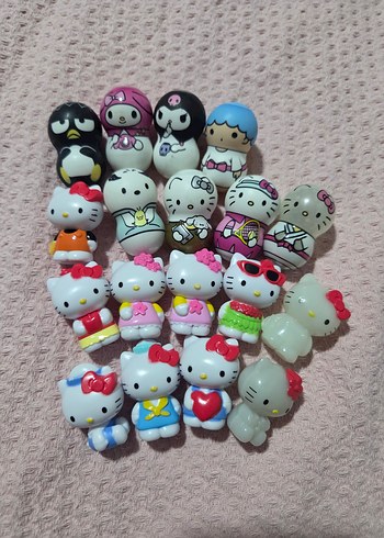 Beden Renkli Hello Kitty Aksiyon Figürleri Seti