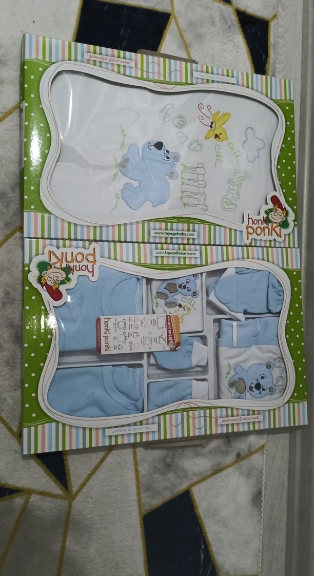 Mavi Erkek Bebek Hastane Çıkışı Seti - Görsel 3