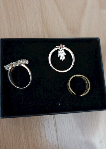 Boncuklu Altın Renkli Bohem Kadın Yüzüğü - Görsel 2