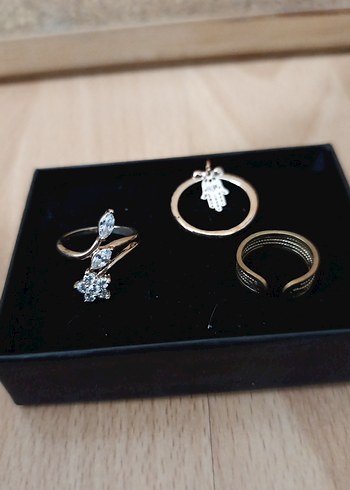 Boncuklu Altın Renkli Bohem Kadın Yüzüğü - Görsel 3