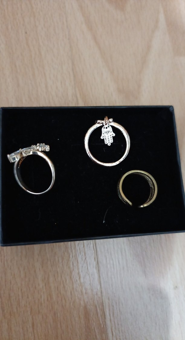 Boncuklu Altın Renkli Bohem Kadın Yüzüğü - Görsel 2