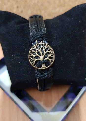 Hayat Ağacı Vintage Deri Bileklik - Görsel 2