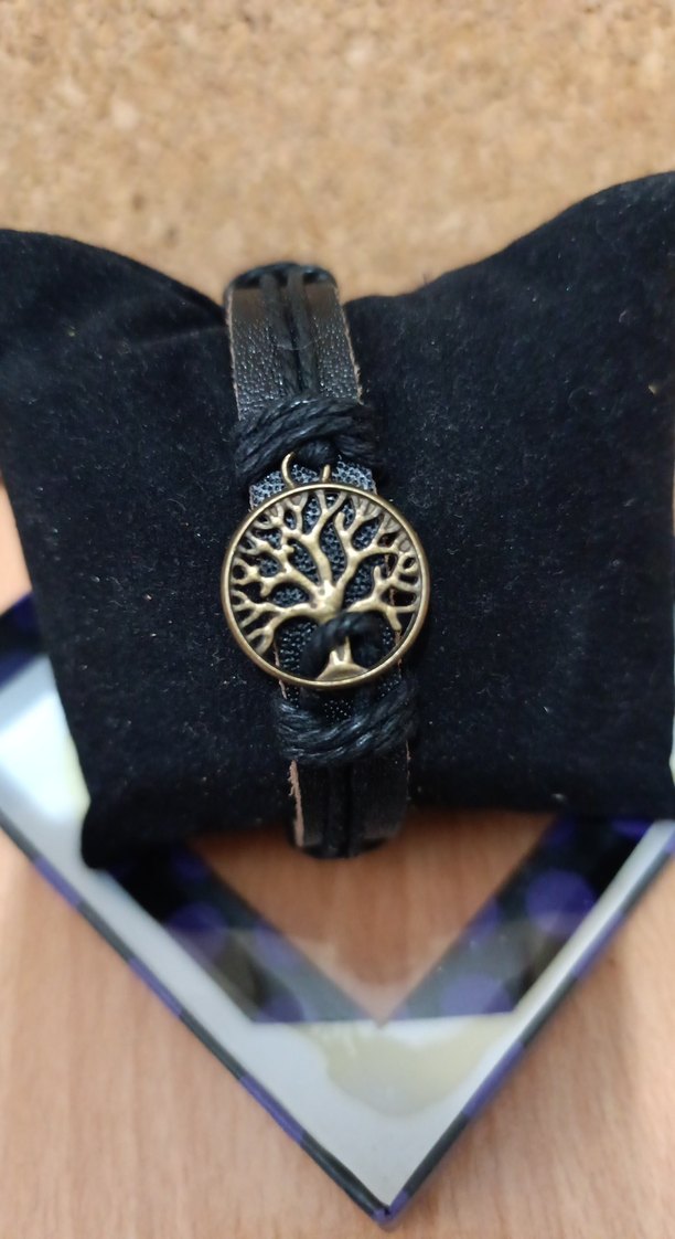 Hayat Ağacı Vintage Deri Bileklik - Görsel 2