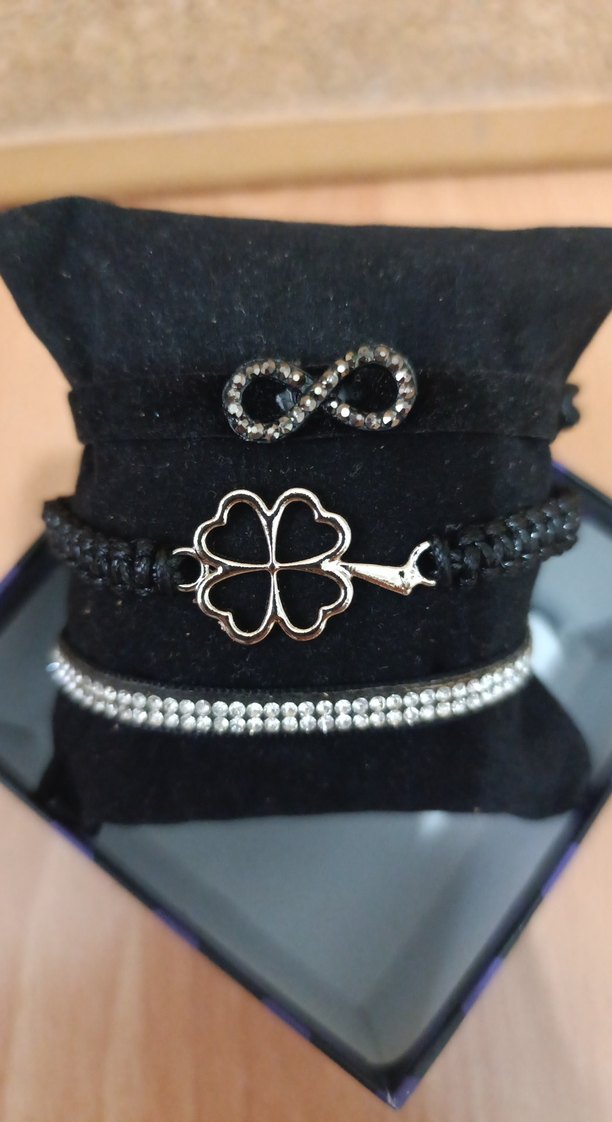 Siyah Gotik Kadın Bileklik Seti - Görsel 2