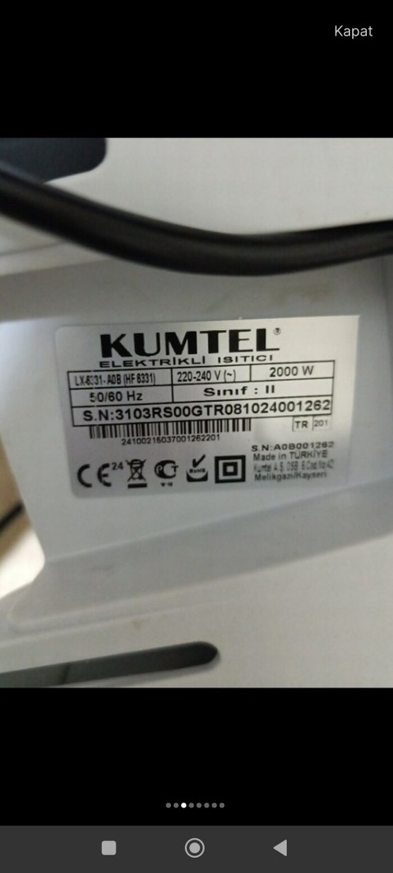 Kumtel 2000 Watt Fanlı Isıtıcı - Görsel 4