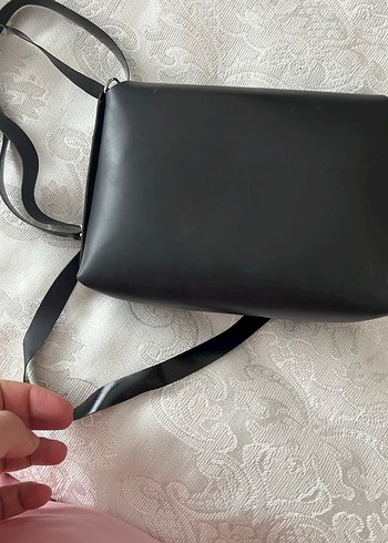 Kilitli Siyah Deri Vintage Kadın Çanta - Görsel 3