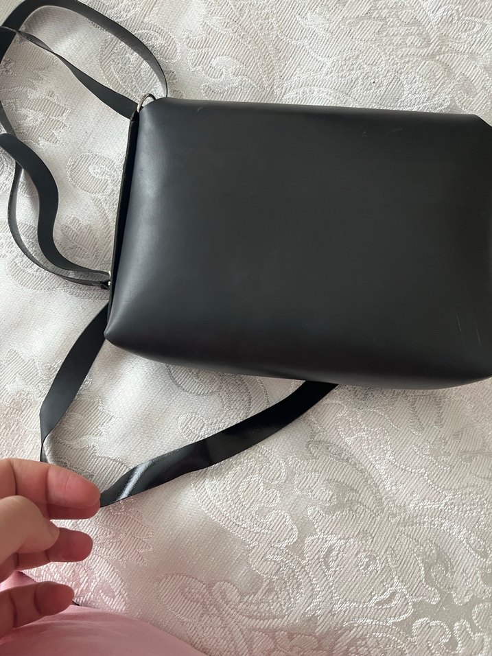 Kilitli Siyah Deri Vintage Kadın Çanta - Görsel 3