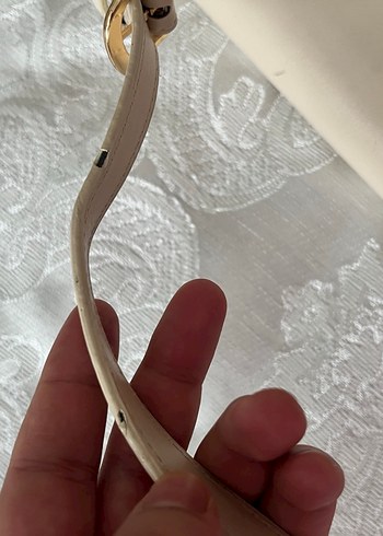 Bej Deri Kadın Çapraz Çanta - Görsel 3