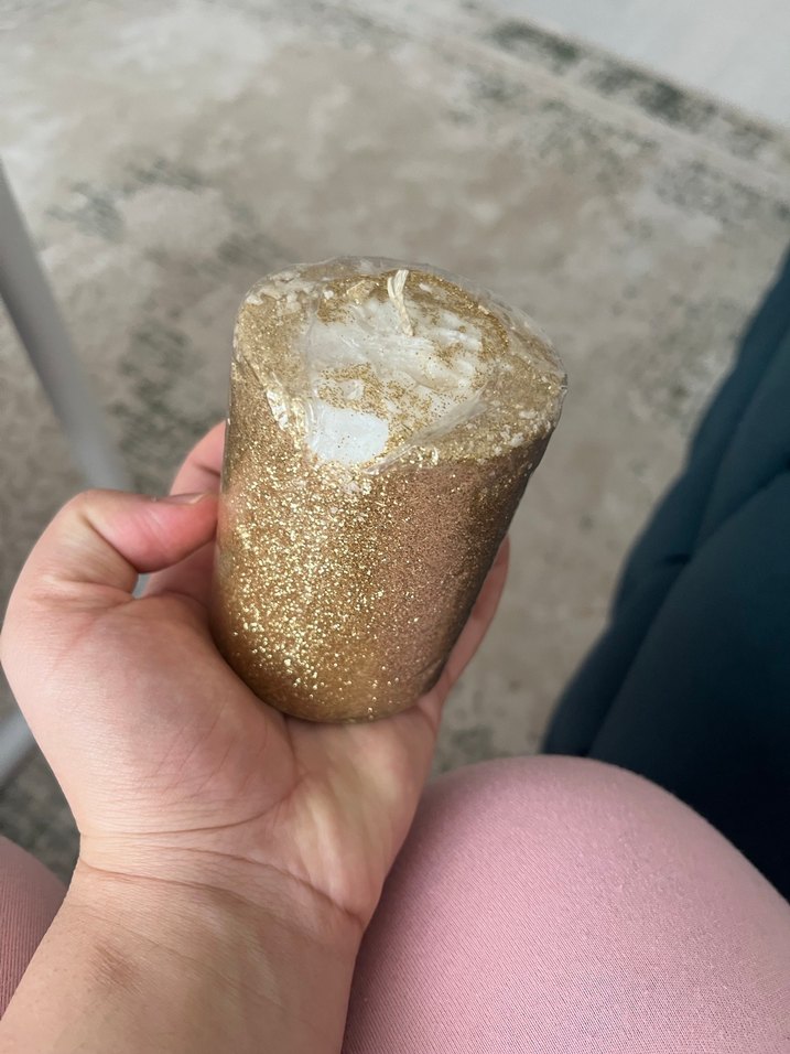 Parlak Altın Renkli Mum - Görsel 3