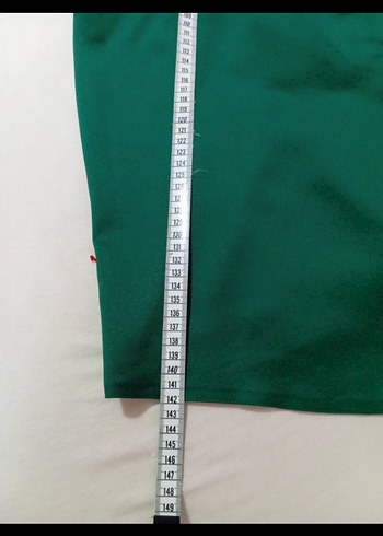 Drapeli Yeşil Uzun Abiye Elbise - Görsel 5