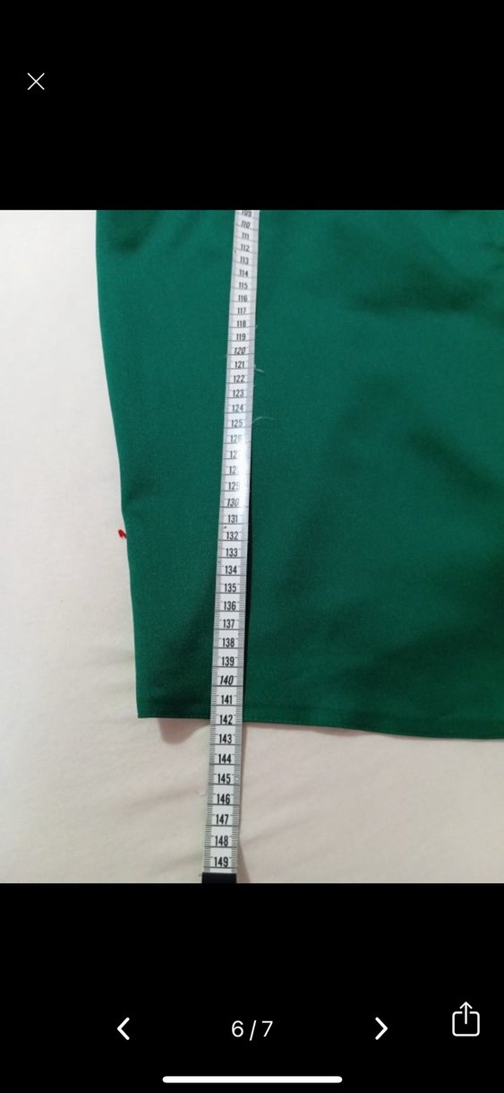 Drapeli Yeşil Uzun Abiye Elbise - Görsel 5