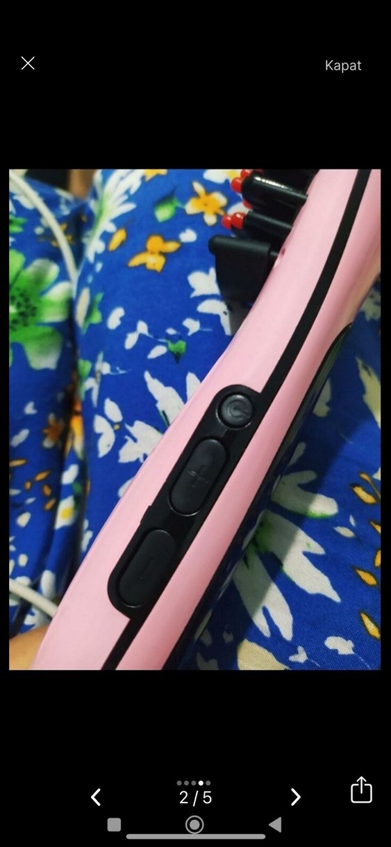 Pembe Pastel Saç Düzleştirici Fırça - Görsel 2