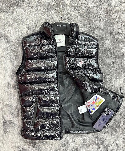 Moncler maya yelek parlak