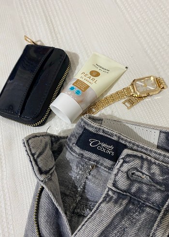 Gri Tie-Dye Kadın Denim Pantolon - Görsel 2