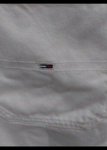 TOMMY HİLFİGER Beyaz Mini Denim Kısa Salopet - Görsel 8