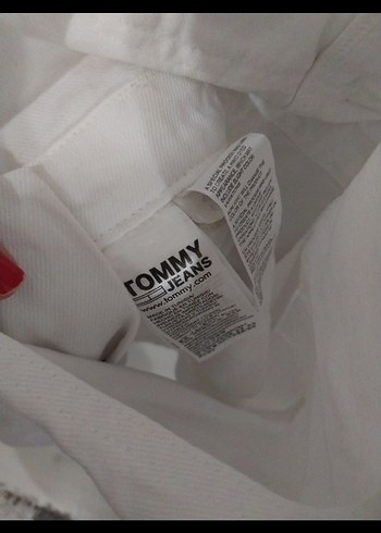 TOMMY HİLFİGER Beyaz Mini Denim Kısa Salopet - Görsel 7