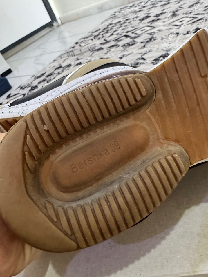 BERSHKA marka 39 numara beyaz kadın ayakkabı - Görsel 4