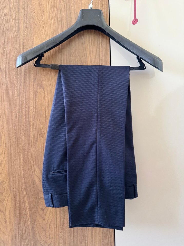 Düğmeli Lacivert Erkek Takım Elbise - Görsel 3