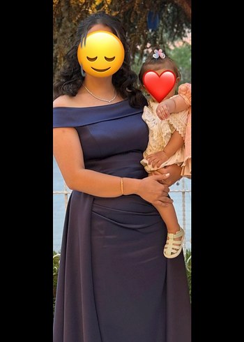 Uzun Lacivert Straplez Saten Abiye Elbise - Görsel 2