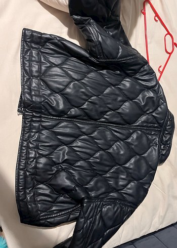 Zara zara Siyah Deri Fermuarlı Kadın Ceket