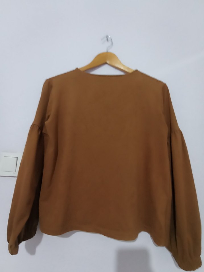 Kahverengi Süet Kazak - Görsel 3