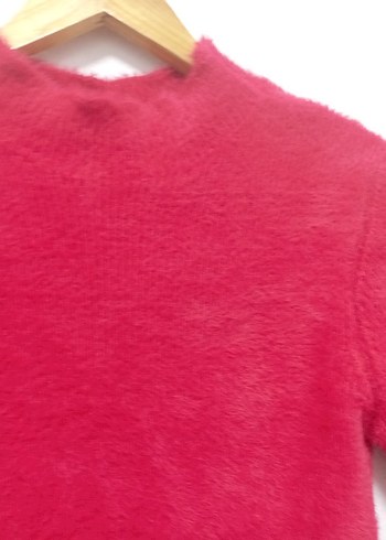 Düğmeli Kırmızı Kadın Mini Elbise - Görsel 6