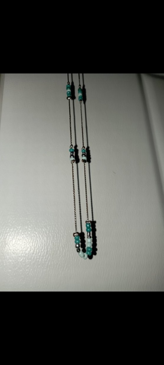 Boncuk Detaylı Turkuaz Kolye - Görsel 2