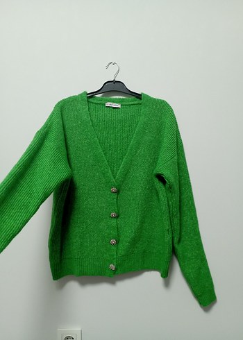 Yeşil Kadın Hırka - Görsel 3