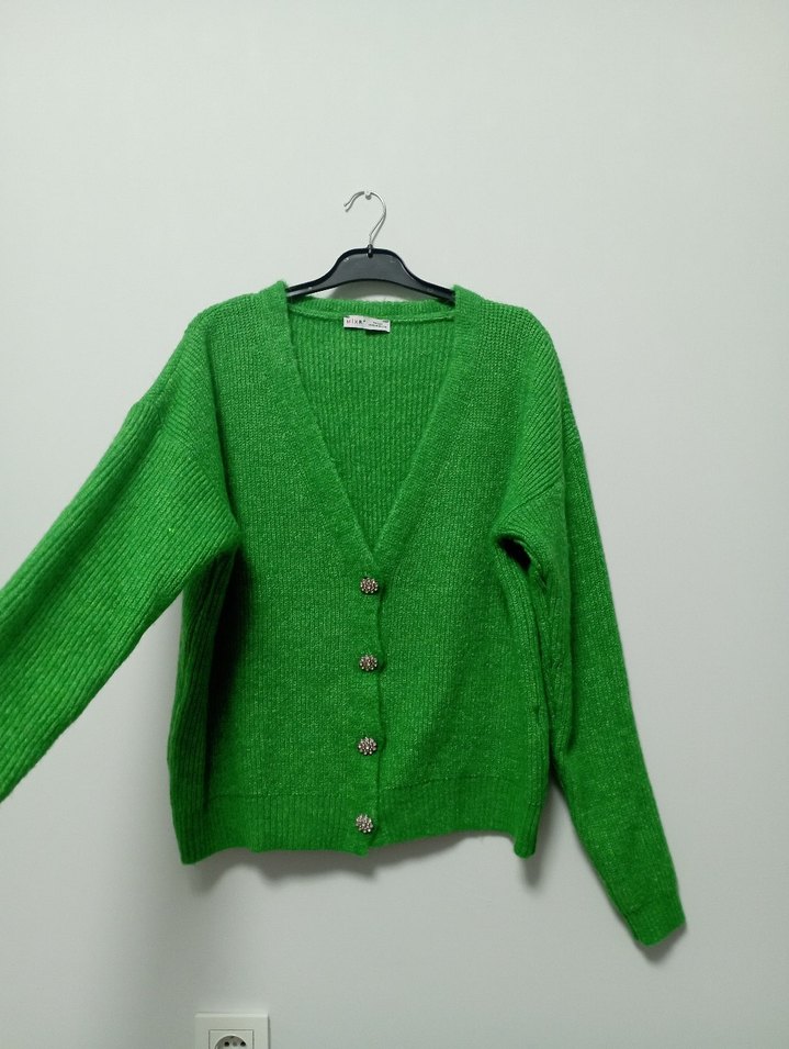 Yeşil Kadın Hırka - Görsel 3