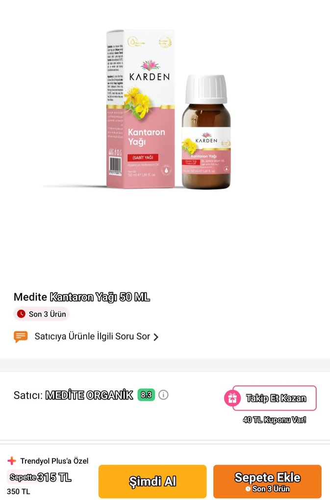 Karden Kantaron Yağı 50 ML - Görsel 2