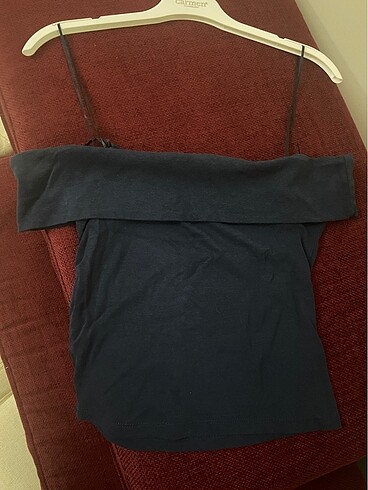 l Beden lacivert Renk Omuzları açık Stradivarius lacivert crop bluz