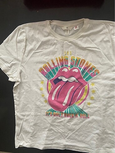 H&M Rolling stones Baskılı H&M tişört