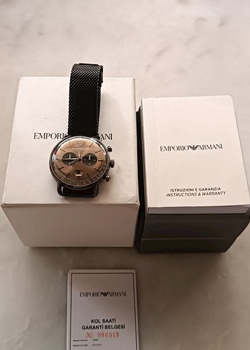 Emporio Armani Bej Modern Klasik Erkek Kol Saati
