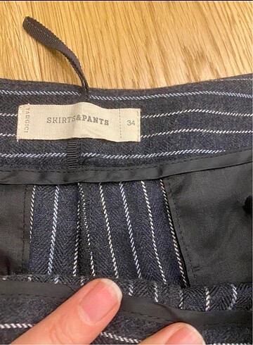 Yargıcı Havuç kesim şık yün pantalon