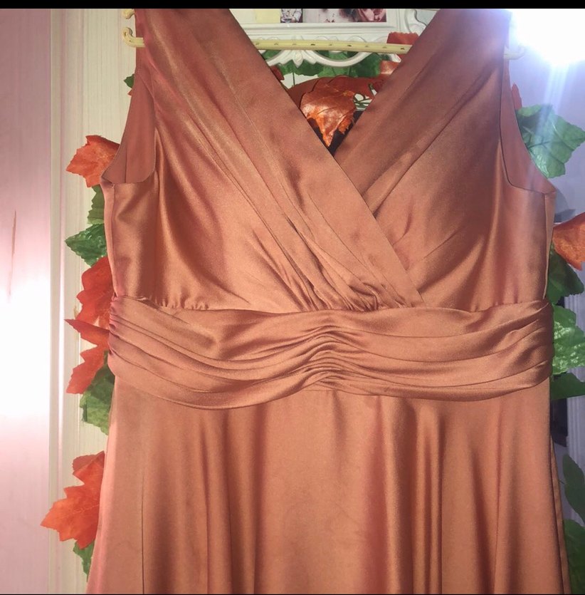 V Yaka Drapeli midi boy Elbise - Görsel 4