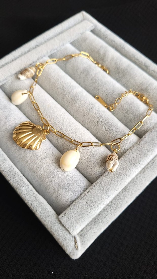 Zincir Detaylı Altın Renk Bohem Takı - Görsel 4