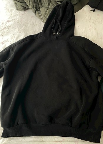 Kadın Koyu Yeşil Kapüşonlu Sweatshirt - Görsel 2