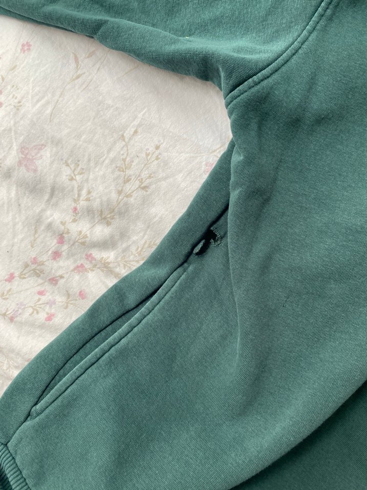 Kadın Koyu Yeşil Kapüşonlu Sweatshirt - Görsel 3