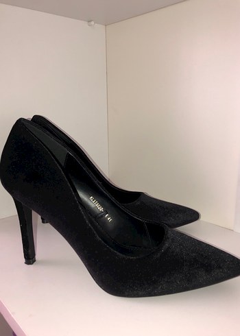 Diğer Siyah Süet Stiletto Topuklu Kadın Ayakkabı