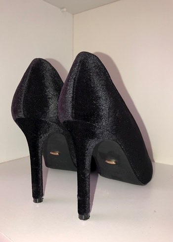 41 Beden siyah Renk Siyah Süet Stiletto Topuklu Kadın Ayakkabı
