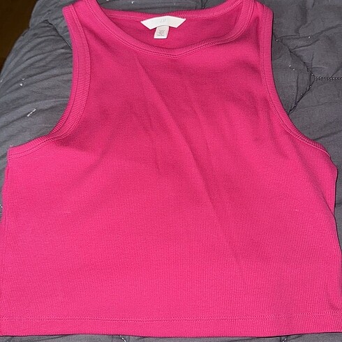m Beden h&m fuşya/pembe crop