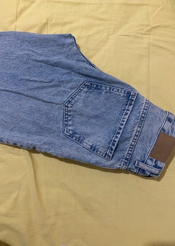 Kadın Mavi Bol Kesim Kot Pantolon - Görsel 3