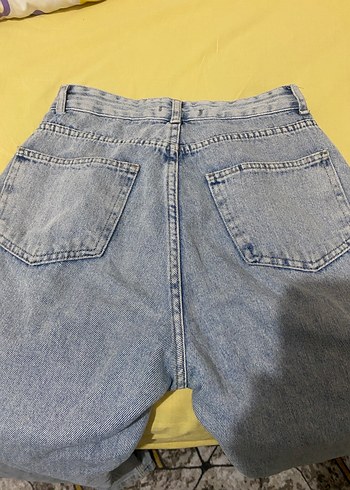 Kadın Mavi Bol Kesim Kot Pantolon - Görsel 3