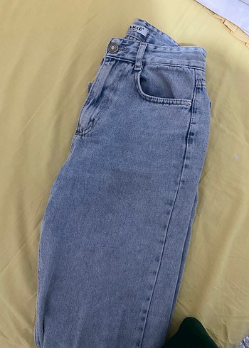 Kadın Mavi Bol Kesim Kot Pantolon - Görsel 6