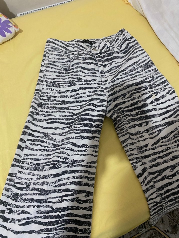 Kadın Zebra Desenli Pantolon - Görsel 5