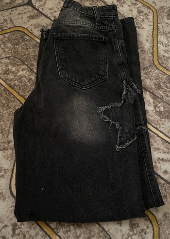 Yıldız detaylı denim pantolon - Görsel 3