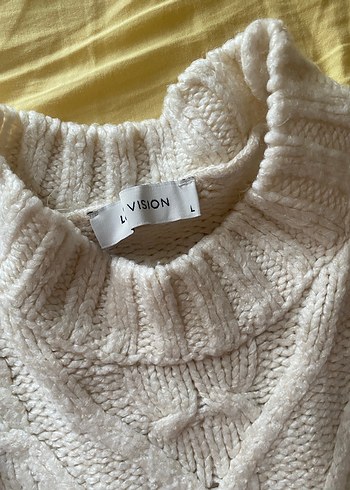 Bohem Tarz Gri Örgü Kadın Kazak - Görsel 3